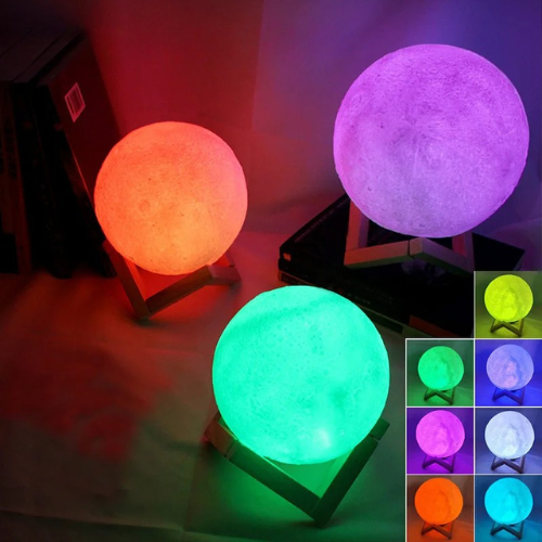 Luminária LED Lua 3D - ViShop