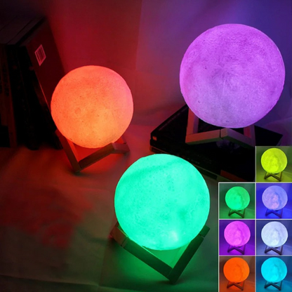 Luminária LED Lua 3D - ViShop